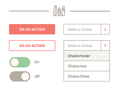 Free Ui Kit buttons forms free outline surf toggle ui
