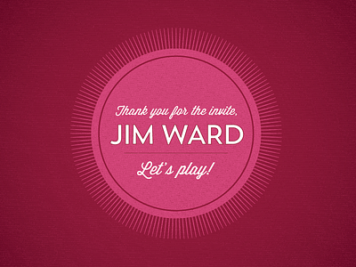 Thank you, Jim, happy to be drafffted! invite sans script thank trend wisdom you