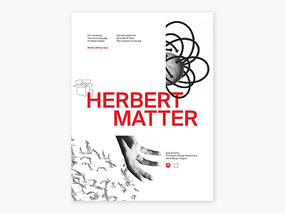 Herbert Matter – Poster film screening graphic design grid herbert matter minimal philadelphia photography poster poster design swiss typography uarts