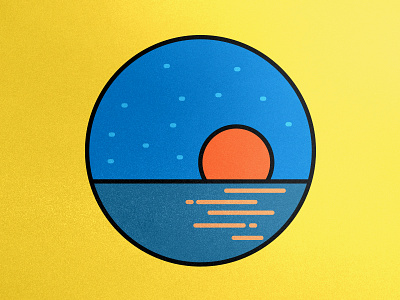 Time and Place – Illustration beach drawing graphic design identity illustration logo minimal sun sunset