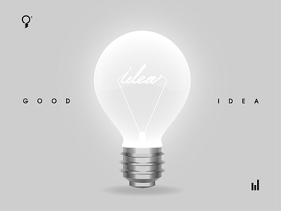 GOOD IDEA bulb idea poster