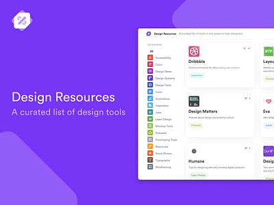 🎉 Introducing Design Resources - now on Product Hunt! design resources design tools resources tools ui kits