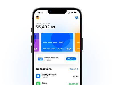 Finance App - iOS card finance finance app ios ios 11 ios 15 wallet