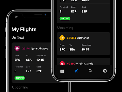 Flights App airport app flight tracker flights ios ios 11 upcoming flights
