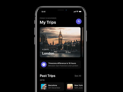 Trips Screen - iOS