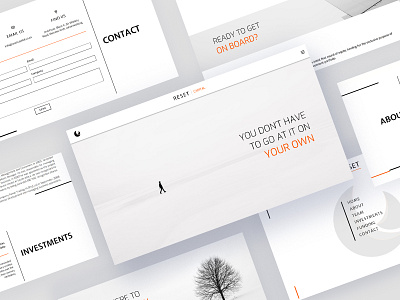 Reset Capital Web Design brand design branding clean flat minimal ui web design web development