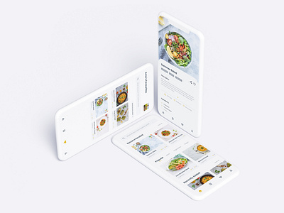 The Mish Dish app blog design flat food minimal recipe recipes ui web design web development