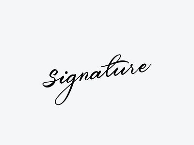 Signature