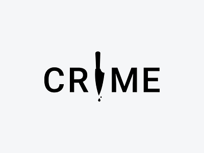 Crime art brand branding crime icon kill logo logo design logodesign logotype mark minimal monogram symbol violence wordmark