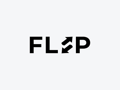 Flip art brand branding flip icon logo logo design logodesign logotype mark minimal monogram reverse revert symbol uno wordmark