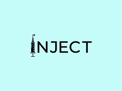 Inject art brand branding experiment icon inject lab logo logo design logodesign logotype mark minimal monogram science symbol wordmark