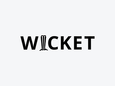 Wicket art brand branding cricket icon logo logo design logodesign logotype mark minimal monogram symbol wicket wordmark