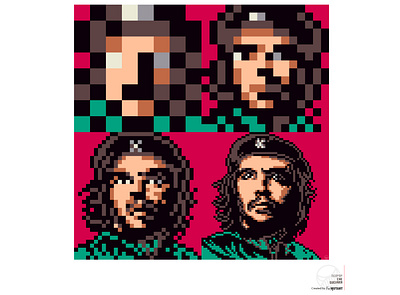 NeoPop Che Guevara 80s 90s graphic design illustration nft photoshop pixel