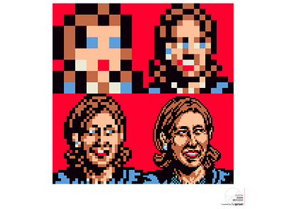 NeoPop Susan Wojcicki (Youtube CEO) 80s 90s design graphic design illustration logo nft photoshop pixel ui