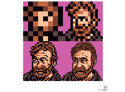 NeoPop Chuck Norris 80s 90s design graphic design illustration logo nft photoshop pixel ui