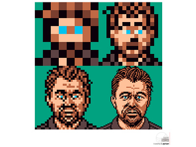 NeoPop Leonardo DiCaprio 80s 90s design graphic design illustration logo nft photoshop pixel ui