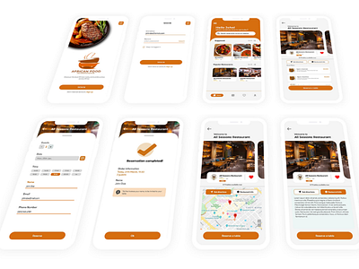 Restaurant reservation app adobe xd app contest design figma mobile product design restaurant uiux design