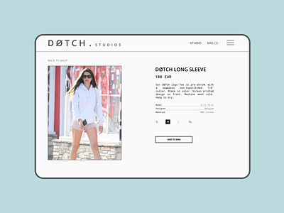 DØTCH.studios – exclusive online fashion house branding catalogue clothing brand design dotch figma logo style top ui