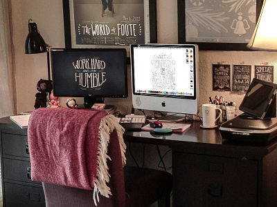 My Studio (Studio Co.) freelancer hand lettering letterer lettering studio workplace workspace