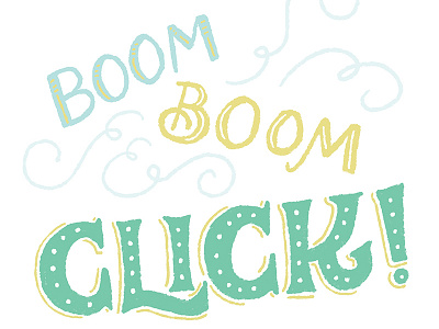 Boom! - Three Word Stories cintiq digital filigree hand drawn hand lettering ink lettering three word stories