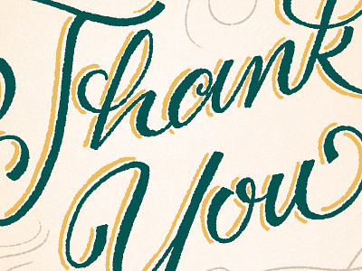 Thank You cintiq digital filigree hand drawn hand lettering illustration ink lettering
