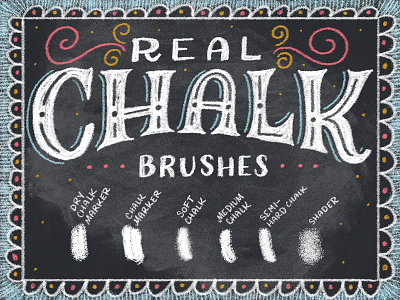 Chalk Brushes brushes chalk chalk lettering chalk typography chalkboard design hand lettering hand lettering illustration lettering letters