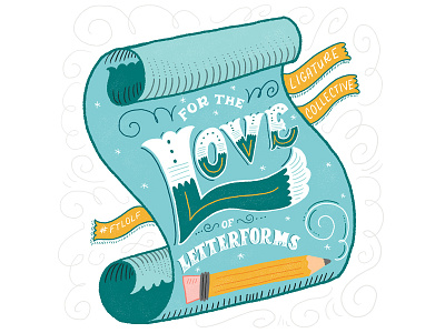 For the Love of Letterforms brush creative design folk art graphic design hand lettering illustration lettering ligature collective tool preset