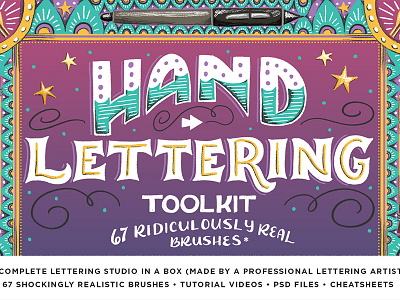 Hand Lettering Toolkit design hand lettering illo illustrated illustration lettering letters social media tool presets tools vintage