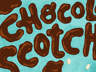 Chocolate Scotcheroos digital digital brushes graphic design hand lettering lettering photoshop recipe