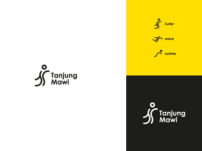 tanjung mawi, lombok branding design flat graphic design logo vector