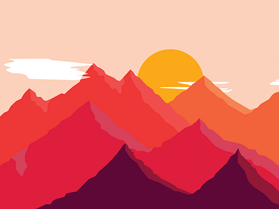 Mountains design digital illustration graphic design illustration