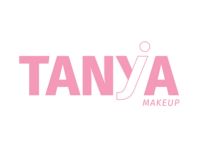 Tanya J Makeup Logo branding design logo typography