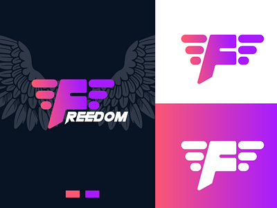 Freedom app logo design branding graphic design icon design logo shop logo typography ux vector