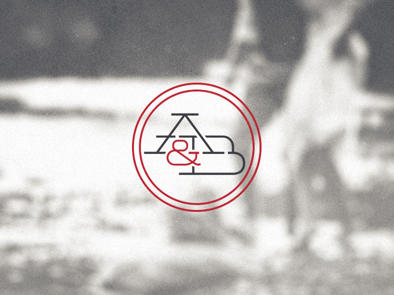A&B Mark a b ab logo mark wordmark type wedding photography
