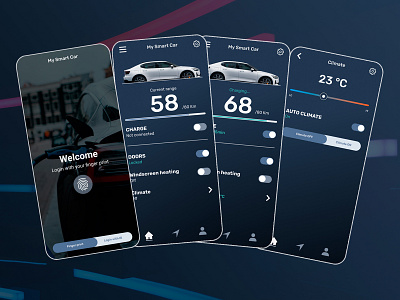 My Smart Car app app design car car app charge charge car charging charging car design electric electric car figma illustration mobile mobile app mobile design smart car ui vector