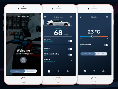 An Electric car mobile app