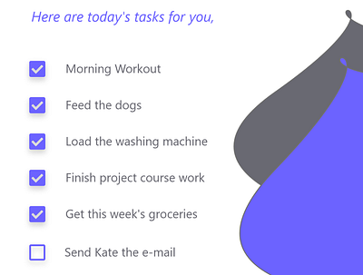 ToDo List Task Mobile Page app branding design illustration task list task manager tasks todo app todolist ui ux web