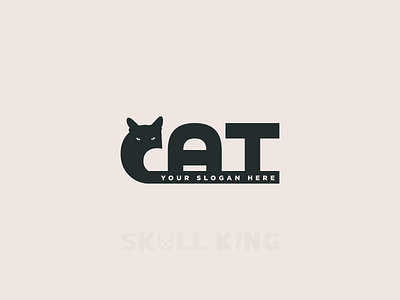 Cat Logo abstract logo animal logo branding cat cat logo clever custom type flat icon identity illustration kitten letter logo lettermark logomark minimal pet typography wordmark wordmark logo