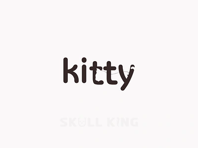 Kitty lettermark logo black minimal branding logo cartoon pet brand cat icon character design cute animal identity cute cat illustrator kawaii playful gray kitten kitty kitty icon kitty logo letter mark monogram line art original play playful fun scratchboard symbol typography veterinary shelter