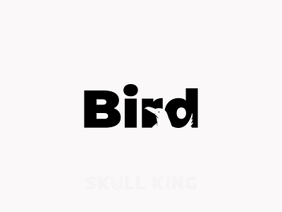 Bird negative space logo