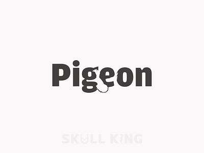 pigeon negative space logo