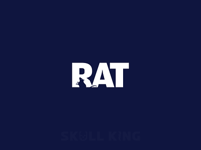 rat negative space logo