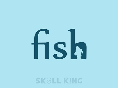 fish negative space logo