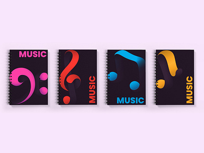 Music Illustrations For Copybook Covers