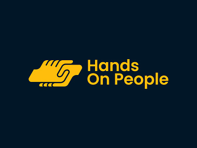 Hands On People Logo brand design branding design disability flat hand hope icon identity logo logodesign vector