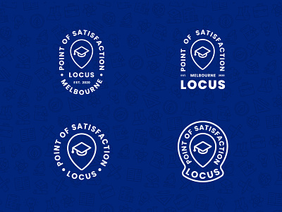 Locus Badges Logo Design badge brand design branding design flat icon identity logo logodesign vector