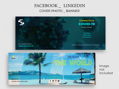 Facebook Cover Photo/Banner Design ai covid 19 creative eps linkedin minimal online travel