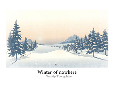 Winter of nowhere by adobe illustrator winter illustration