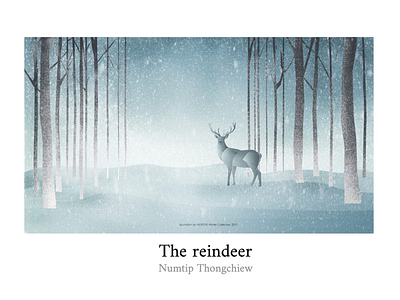 The reindeer illustrator winter illustration