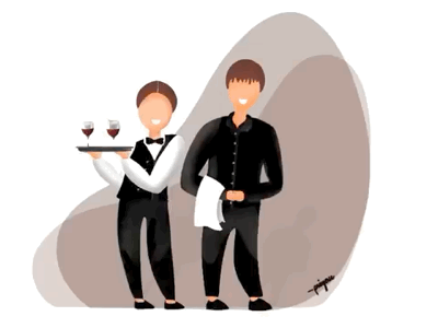 Hospitality Services Illustration digital art illustration illustrator procreate women illustrator